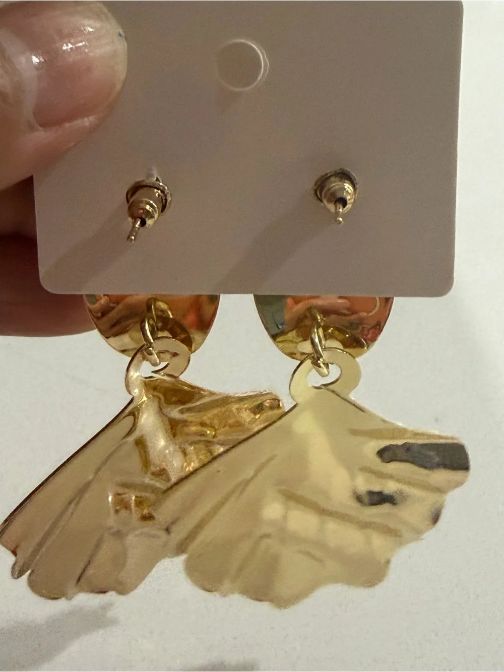 Gold Shell Drop Earrings